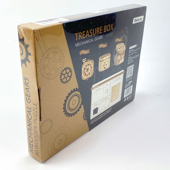 Robotime Treasure Box DIY 3D Wood Model Puzzle Mechanical Gear ROKR Series LK502 - Picture 4 of 5